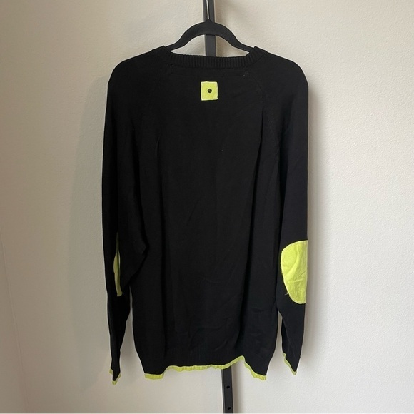 Meezan Art Couture Patchwork Branded Crew Neck Sweater Size XL - Picture 3 of 5